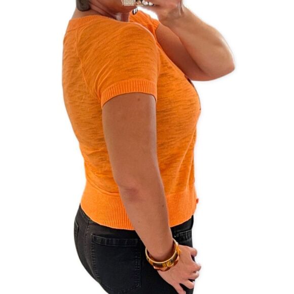 Mossimo lightweight short sleeved cardi, pumpkin orange, NWT, transition… - Picture 6 of 15